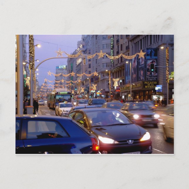 Carte Postale Noël dans la Grande Par l'intermédiaire de Madrid (Devant)