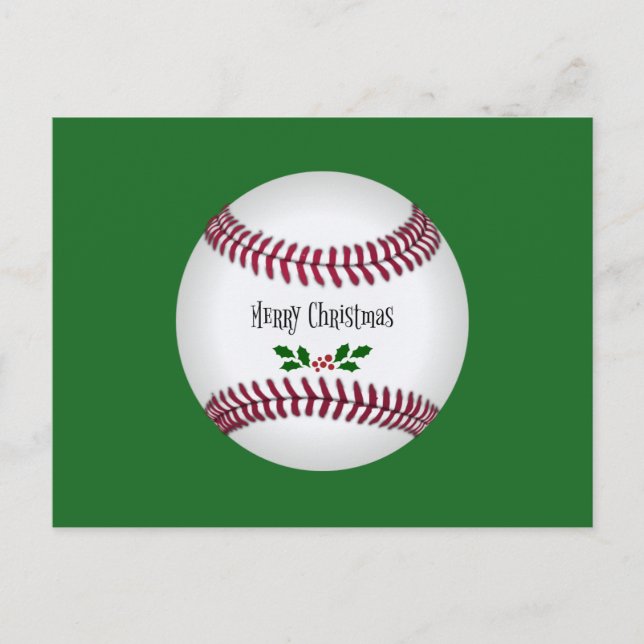 Carte Postale Noël de baseball (Devant)