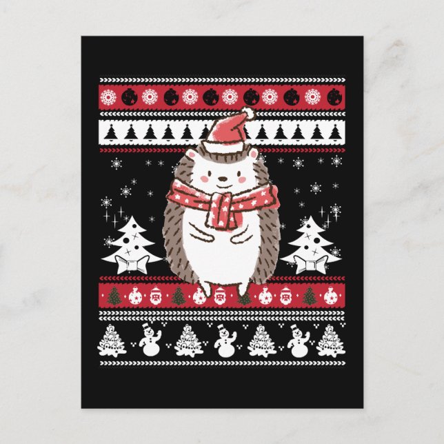 Carte Postale Noël de Hérisson (Devant)