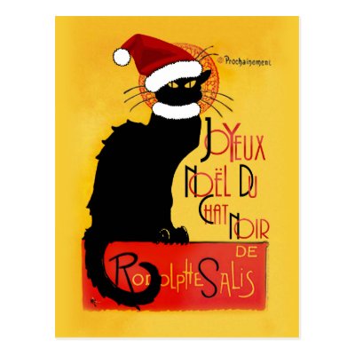Résultat de recherche d'images pour "joyeux noel chat noir"