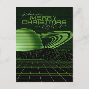Carte Postale Noël de la Rétrovague verte