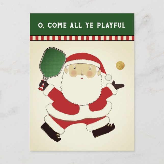 Carte Postale Noël de Pickleball (Devant)