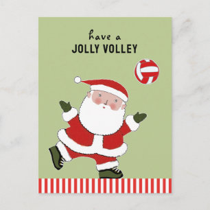 Carte Postale Noël de volleyball vacances