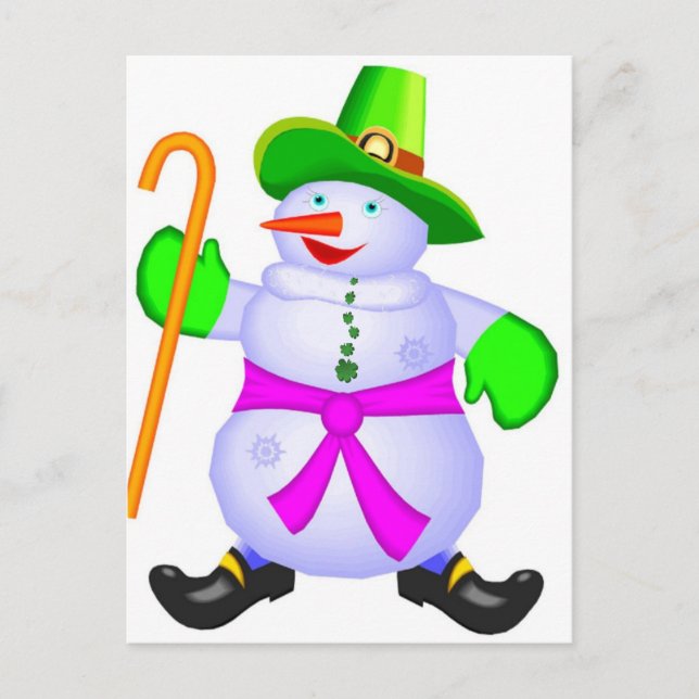 Carte postale Noël des Snowman irlandais (Devant)