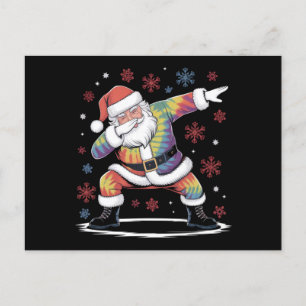 Carte Postale Noël en dabant Santa Noël dégueulasse Xmas