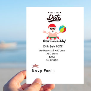 Carte Postale Noël en juillet avec SANTA CLAUS Enregistrer la da