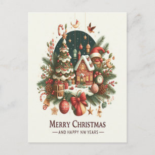 Carte Postale Noël et la Nouvelle Année.
