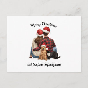 Carte Postale Noël familial personnalisé 2025