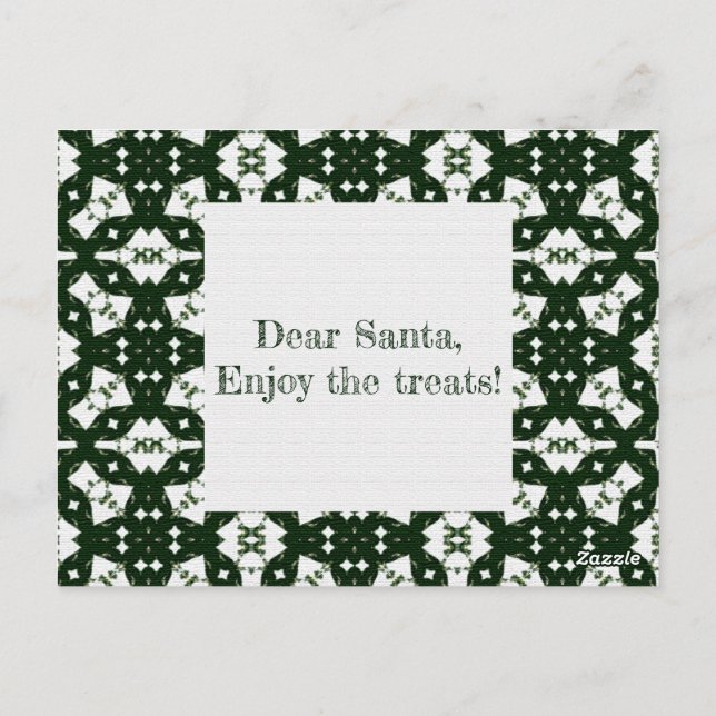 Carte Postale Noël Green Garland (Dos)