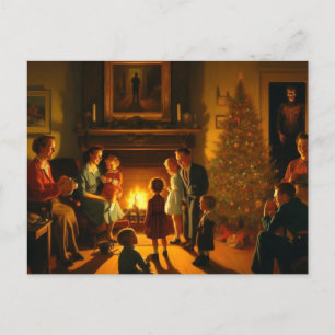 Carte Postale Noël Horreur Retro Vintage