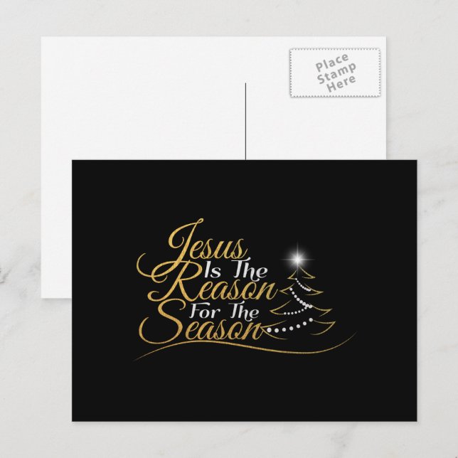 Carte Postale Noël Jésus est la raison de la saison (Devant / Derrière)