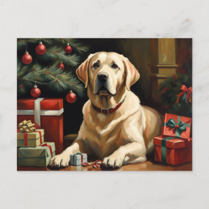 Carte Postale Noël Labrador Retriever