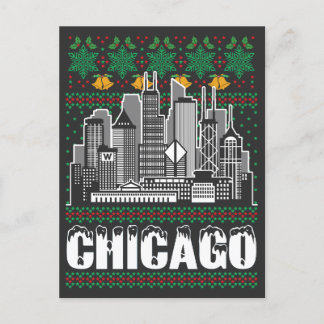 Carte Postale Noël laid de Chicago Illinois