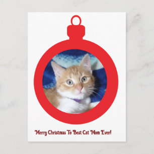 Carte Postale Noël, Meilleure Maman de Chat de Tous les Temps , 