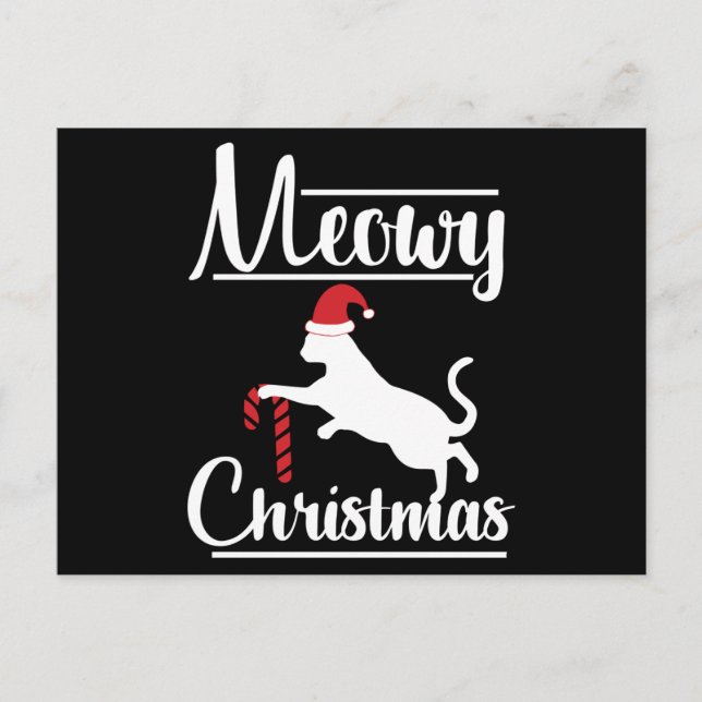 Carte Postale Noël Meowy (Devant)