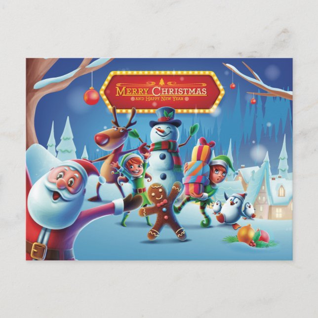 Carte Postale Noël mignon (Devant)