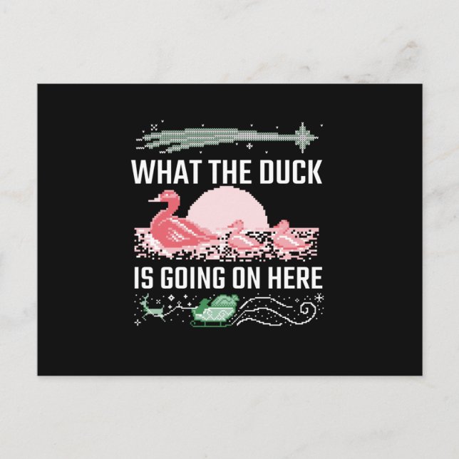 Carte Postale Noël moche - What The Duck (Devant)
