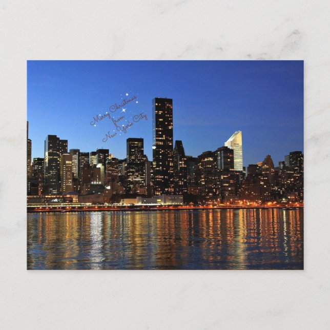 Carte Postale Noël - New York City skyline (Devant)