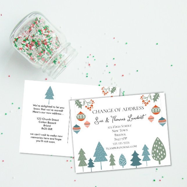 Carte Postale Noël nordique Changement d'adresse Scandi vacances (Créateur téléchargé)