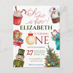 Carte Postale Noël Oh Quel Plaisir Premier Anniversaire