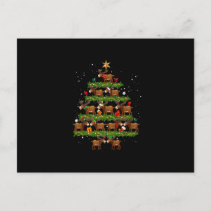 Carte Postale Noël Oie d'orignal Lumière Fantaisie de Noël