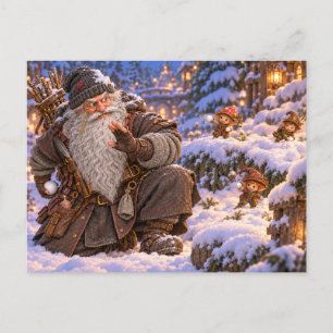 Carte postale Noël – Père Fouettard et les Whimlin