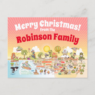 Carte Postale Noël personnalisé SoCal Sunset