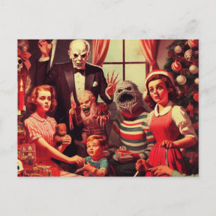 Carte Postale Noël Rétro Horreur