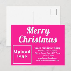 Carte postale Noël rose