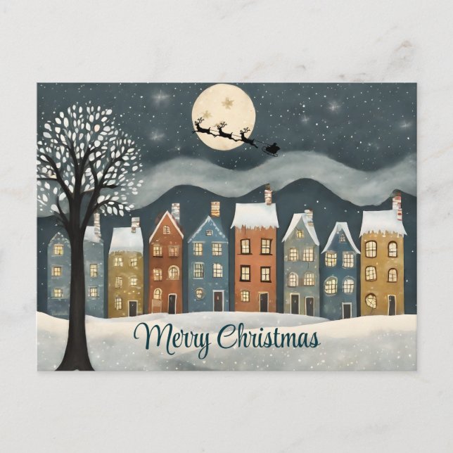 Carte Postale Noël rustique (Devant)