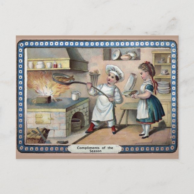 Carte Postale Noël Victorian Cook (Devant)