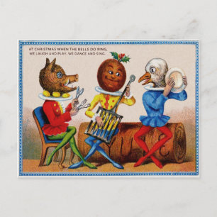 Carte Postale Noël victorien vintage