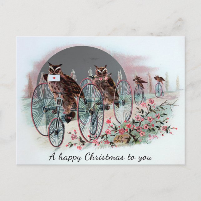 Carte Postale Noël victorien vintage (Devant)