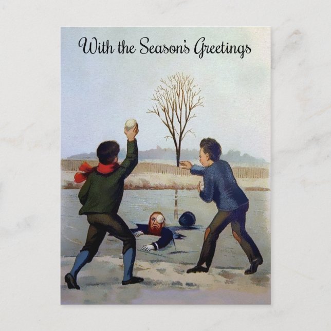 Carte Postale Noël victorien vintage (Devant)