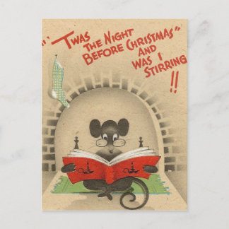 Carte Postale Noël vintage était la nuit avant la souris