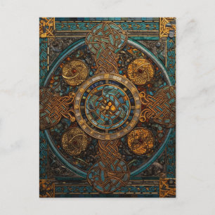 Carte Postale Noeud celtique coloré