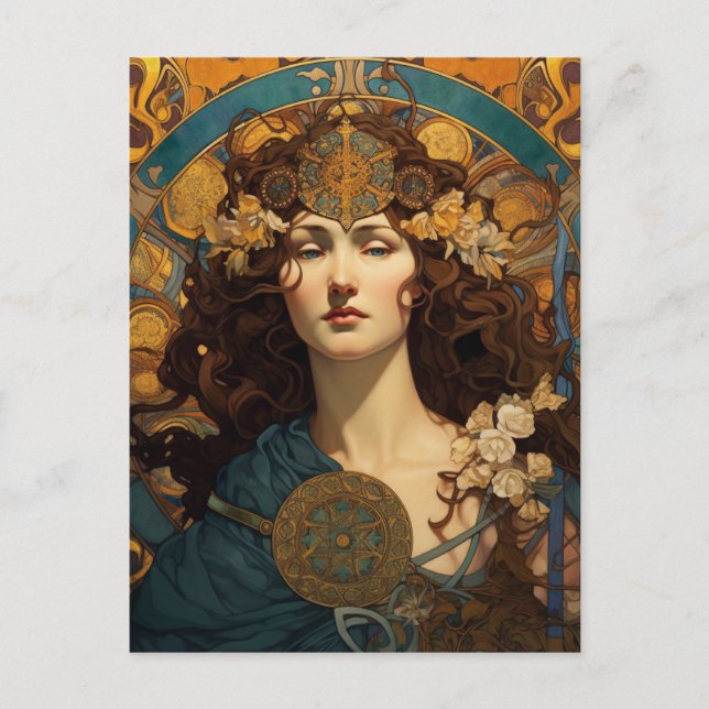 Carte Postale Noeud celtique Queen Colorée (Devant)