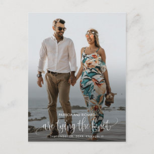 Carte Postale Noeud de mariage enregistrer la photo de date