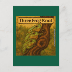 Carte Postale Nœud des trois grenouilles – Jeu de mots fantaisis
