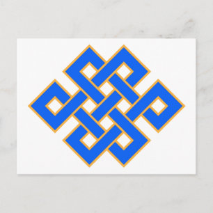 Carte Postale Nœud sans fin Symbole auspice Bouddhisme tibétain