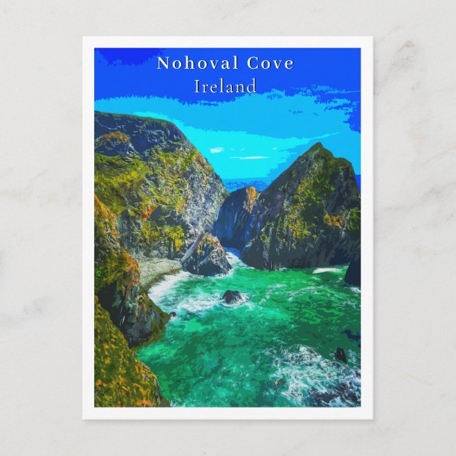 Carte Postale Nohoval Cove Cork Irlande Style rétro (Devant)
