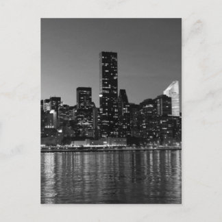 Carte Postale Noir Blanc New York City Night