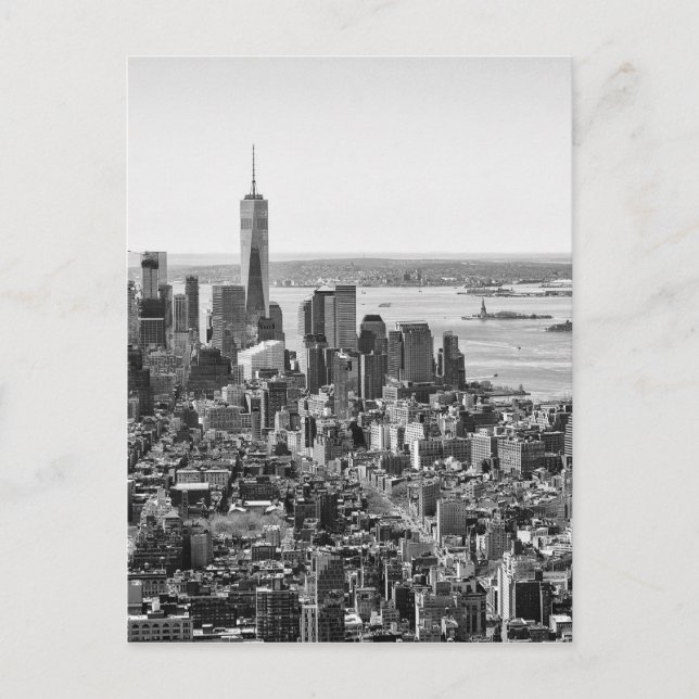 Carte Postale Noir blanc New York City Skyline (Devant)