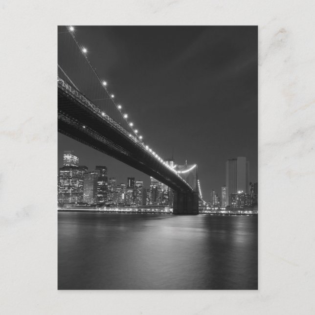 Carte Postale Noir blanc New York City Skyline (Devant)