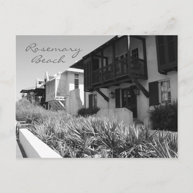Carte postale Noir & Blanc Rosemary Beach (Devant)