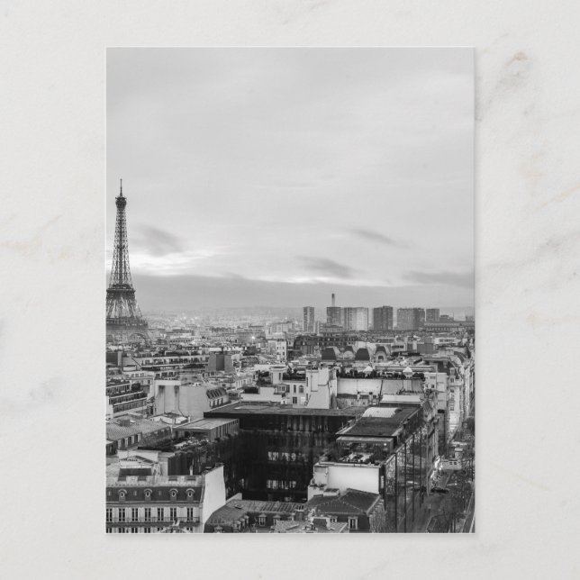 Carte Postale Noir&blanc : Tour Eiffel, Paris, France (Devant)