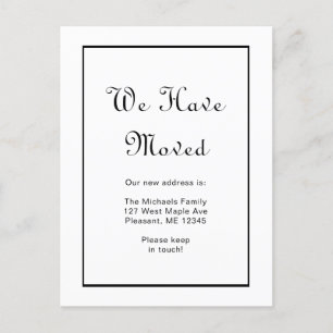 Carte Postale Noir et blanc classique que nous avons bougé