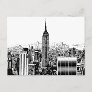 Carte Postale Noir et blanc New York City