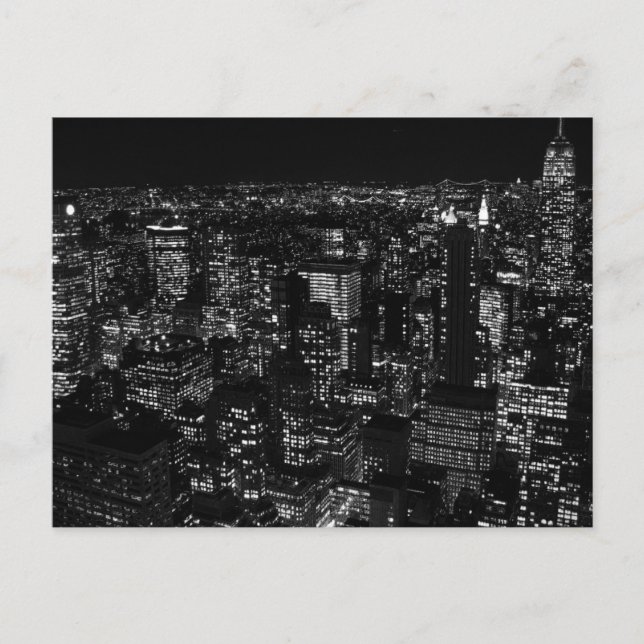 Carte Postale Noir et blanc New York City (Devant)