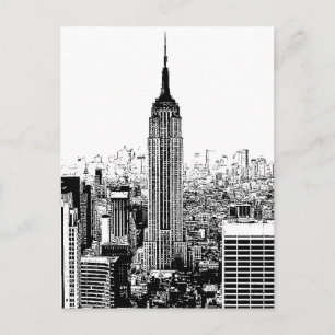 Carte Postale Noir et blanc New York City